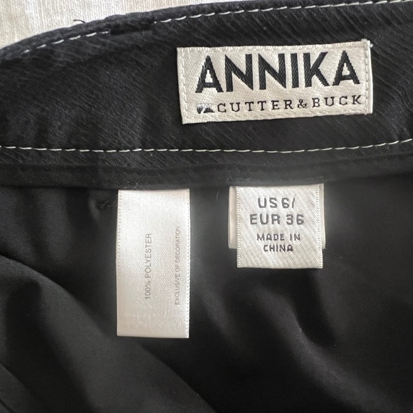 Annika Cutter & Buck Black Pleated Hem Skort Size 6 - Picture 8 of 11